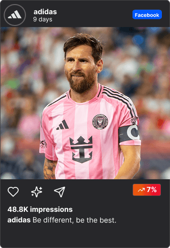 messi football ad ad library show case light mode